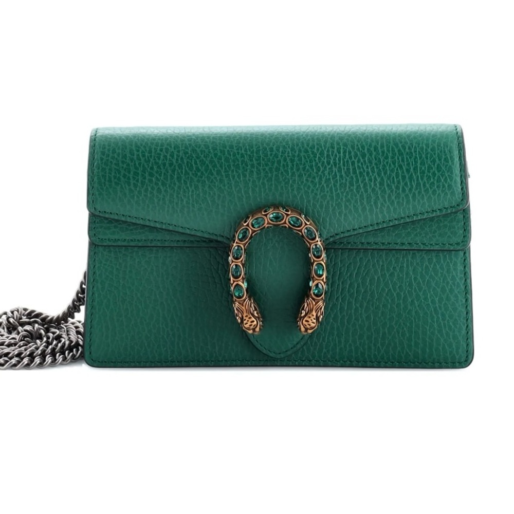 Gucci Dionysus Super Mini Emerald Green Crossbody with Embellished Horseshoe